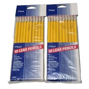 Vintage 1993 Lot Of 2 Mead 10 Black Lead No. 2 Pencils Non-Toxic Smooth Writing